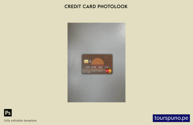 listo para imprimir plantilla frontal de aspecto fotográfico de Mastercard de 32